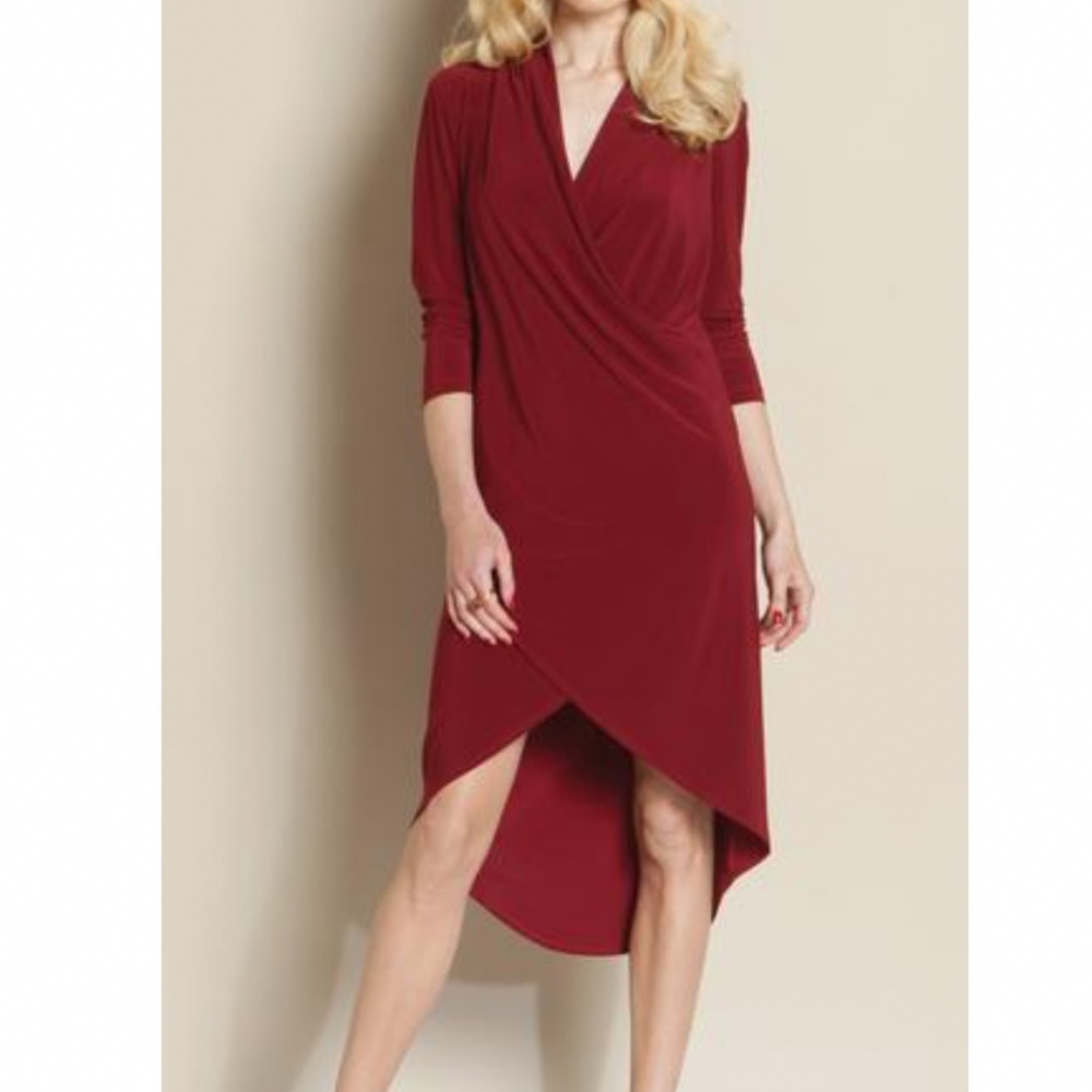 Crossover Tulip Hem Dress